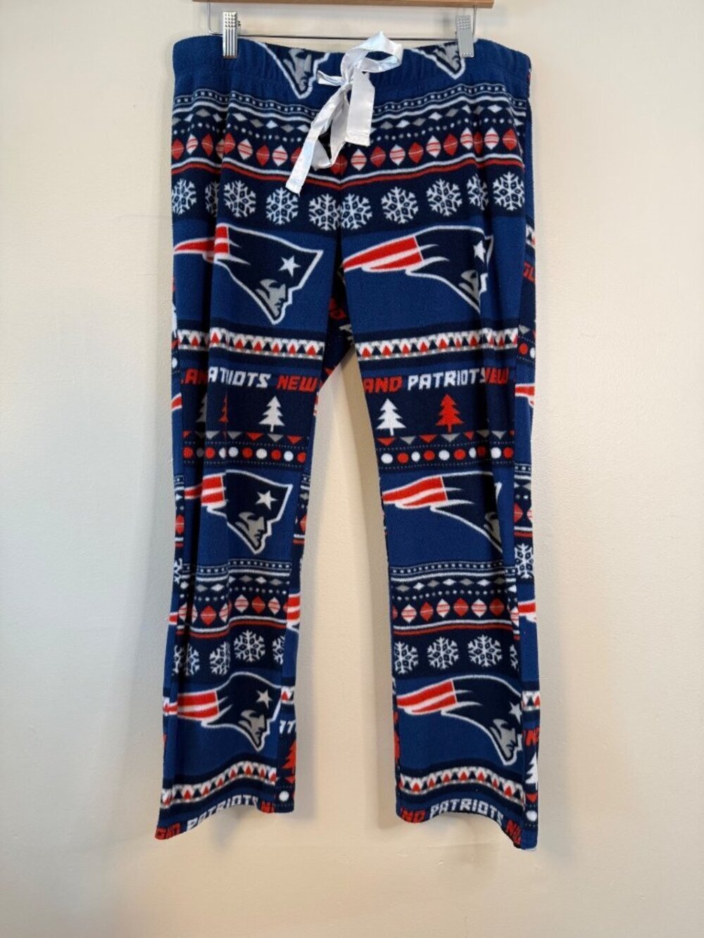 NFL New England Patriots Womens Fleece Sleepwear Pajama Pants Size L